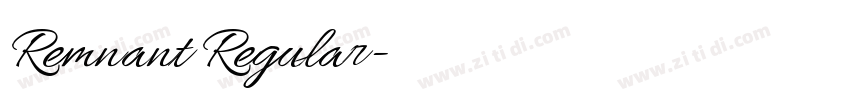 Remnant Regular字体转换